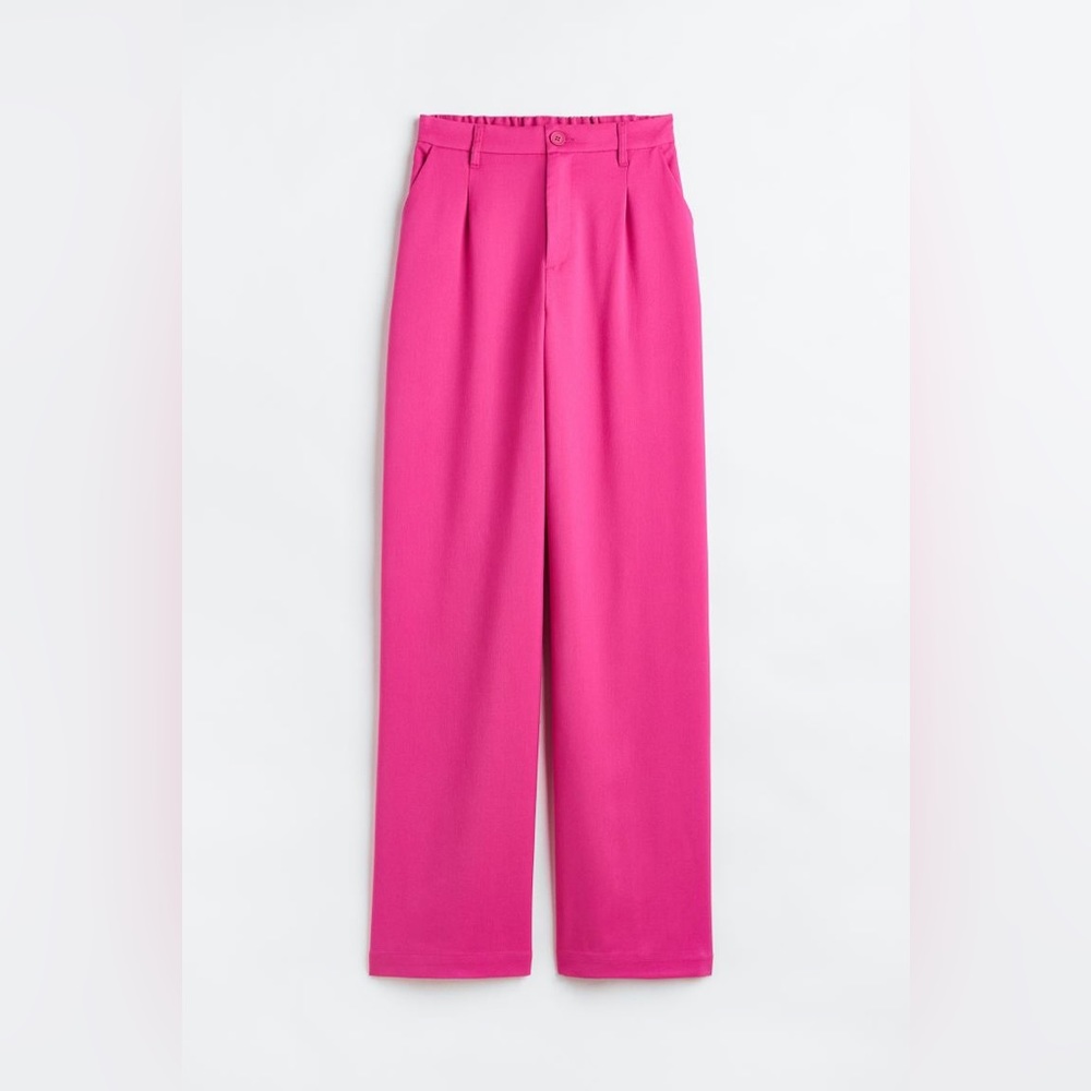 H&M Wide-Leg Twill Pants
